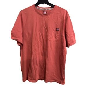 Wrangler Workwear Men's Orange Cinnamon Short Sleeve Pocket T-Shirt Size 2XLT